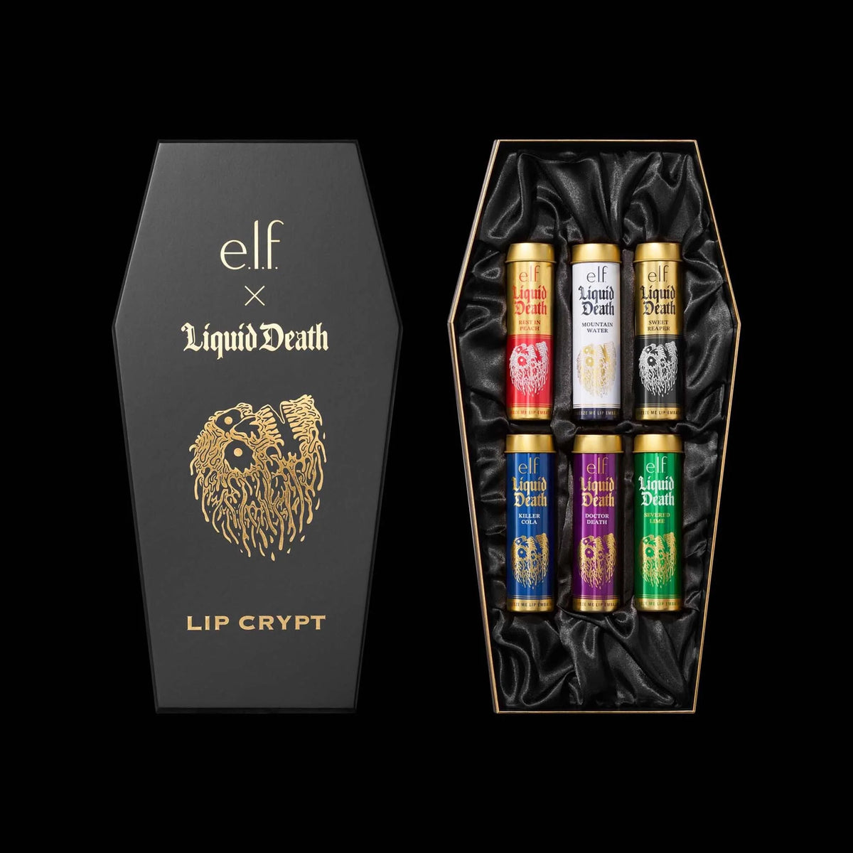 Liquid Death x e.l.f. Lip Embalm