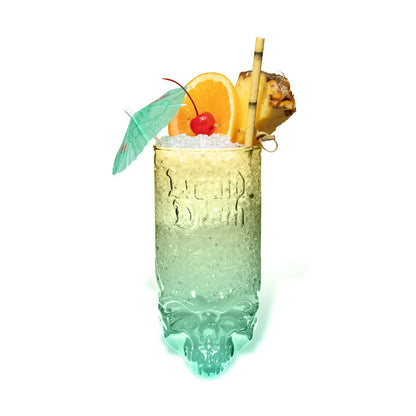 Trophy Skull Glass Tiki Mug